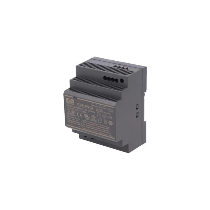 Przewodowy zasilacz 24V DC 100W na szynę DIN czarny ZS-24/100 Tech Sterowniki