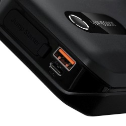Baseus powerbank Power Starter Jump Starter urządzenie rozruchowe booster 10000mAh 12V (1000A / 500A) + kable krokodylki czarny