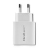 QOLTEC ŁADOWARKA SIECIOWA 18W | 5-12V | 1.5-3A | USB TYP C PD | USB QC 3.0 | BIAŁA