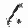 GEMBIRD BIURKOWE REGULOWANE RAMIĘ/UCHWYT NA MONITOR Z PORTAMI USB (REGULOWANE), OD 17" DO 32", OBCIĄŻENIE DO 9KG