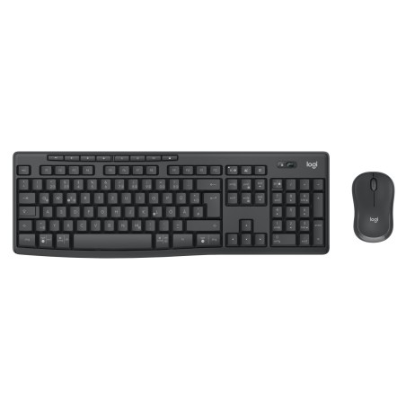 Logitech 920-012065 klawiatura Dołączona myszka Biuro RF Wireless + Bluetooth QWERTZ Niemiecki Grafitowy