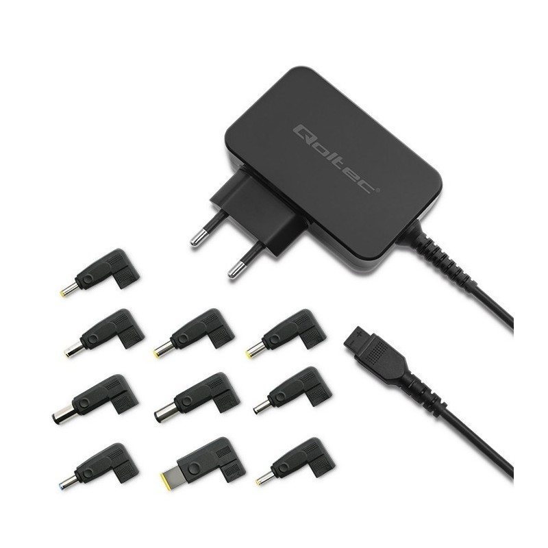QOLTEC ZASILACZ DO LAPTOPA UNIWERSALNY 65W | +10 WTYCZEK QOLTEC ZASILACZ DO LAPTOPA UNIWERSALNY 65W | +10 WTYCZEK