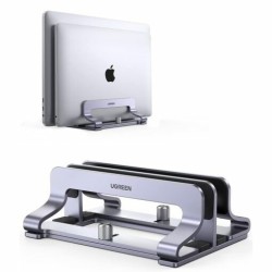 Ugreen Stojak pionowy na 2 urządzenia Ugreen LP258 aluminiowy na laptop tablet - srebrny