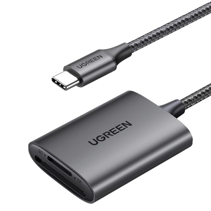 Ugreen Czytnik kart SD/TF Ugreen CM401 USB C 5Gb/s - szary