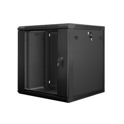 Lanberg szafa instalacyjna wisząca 19'' 12U 600x600mm czarna (drzwi szklane)
