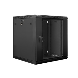 Lanberg szafa instalacyjna wisząca 19'' 12U 600x600mm czarna (drzwi szklane)