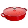 Głęboka patelnia do duszenia z pokrywką Staub - 24 cm, Czerwony