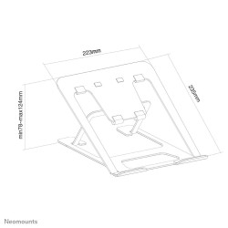 Neomounts NSLS085SILVER stojak na laptop Podstawka na notebooka Srebrny 43,2 cm (17")