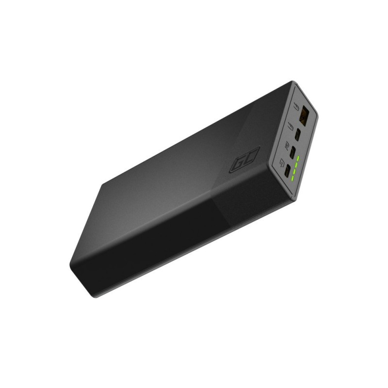 GREEN CELL POWERBANK POWERPLAY 20S CZARNY 20000MAH 22,5W 3X USB-C PD 1X USB-A GREEN CELL POWERBANK POWERPLAY 20S CZARNY 20000MAH 22,5W 3X USB-C PD 1X USB-A