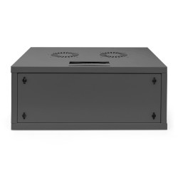 Szafa sieciowa wisząca 19" 4U, SOHO 241 x 540 x 400 mm, drzwi szyba, czarny, niezłożona, 60kg