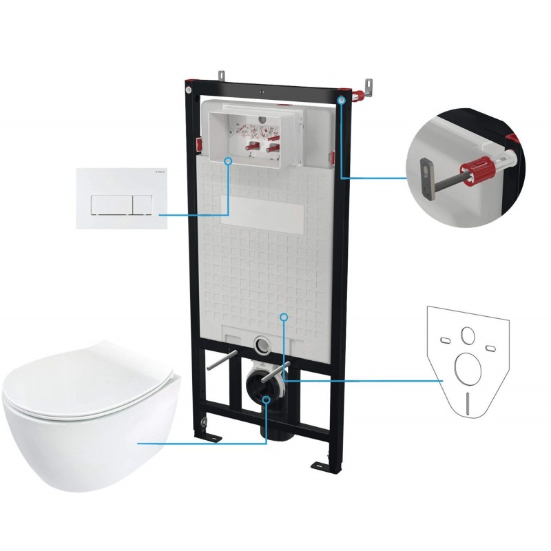 Zestaw WC podtynkowy 6 w 1