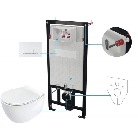 Zestaw WC podtynkowy 6 w 1