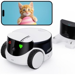 Enabot Family Robot ROLA PetPal WH287304 5MP, Micro SD 256GB (robot dla zwierząt: kamera dozownik karmy)