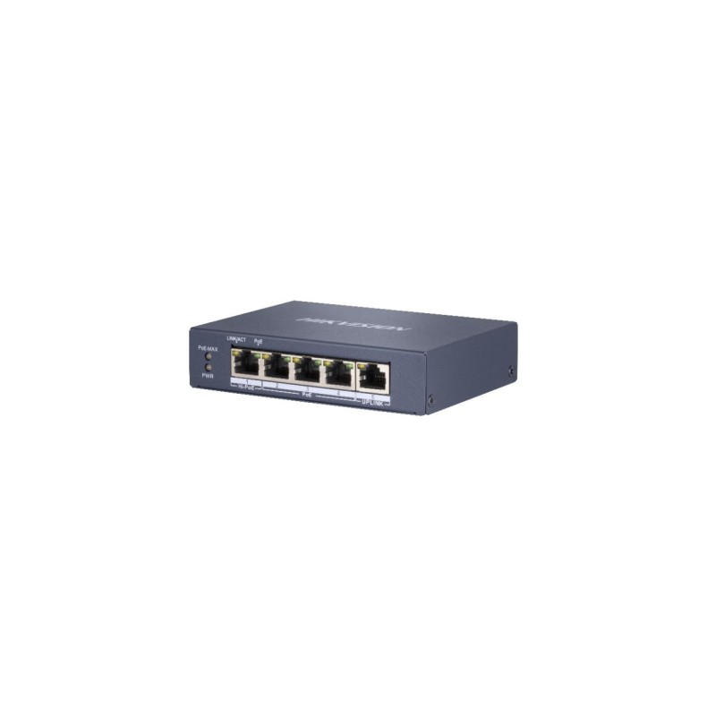 Hikvision DS-3E0505HP-E łącza sieciowe Nie zarządzany Gigabit Ethernet (10/100/1000) Obsługa PoE Niebieski Hikvision DS-3E0505HP-E łącza sieciowe Nie zarządzany Gigabit Ethernet (10/100/1000) Obsługa PoE Niebieski