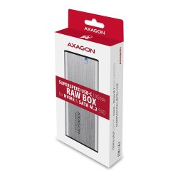 AXAGON EEM2-SG2 RAW BOX Etui zewnętrzne na dyski SSD M.2 USB-C 3.2 Gen 2 - srebrny