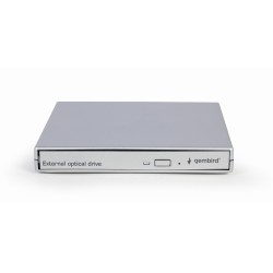 GEMBIRD ZEWNĘTRZNA NAGRYWARKA DVD 8X, CD 24X USB 2.0 SREBRNA