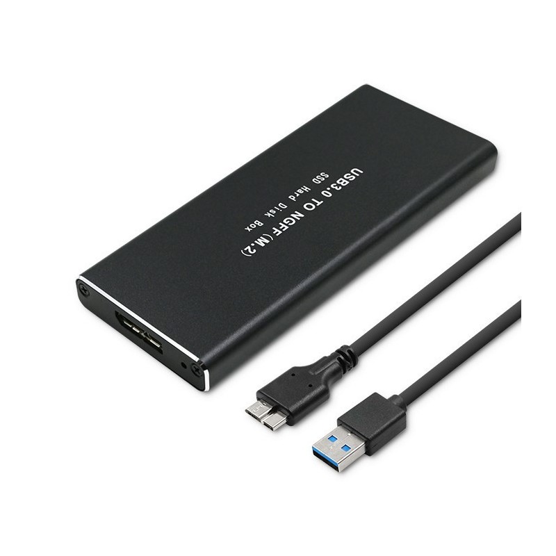 QOLTEC OBUDOWA DO DYSKÓW SSD M.2 SATA | NGFF | USB 3.0