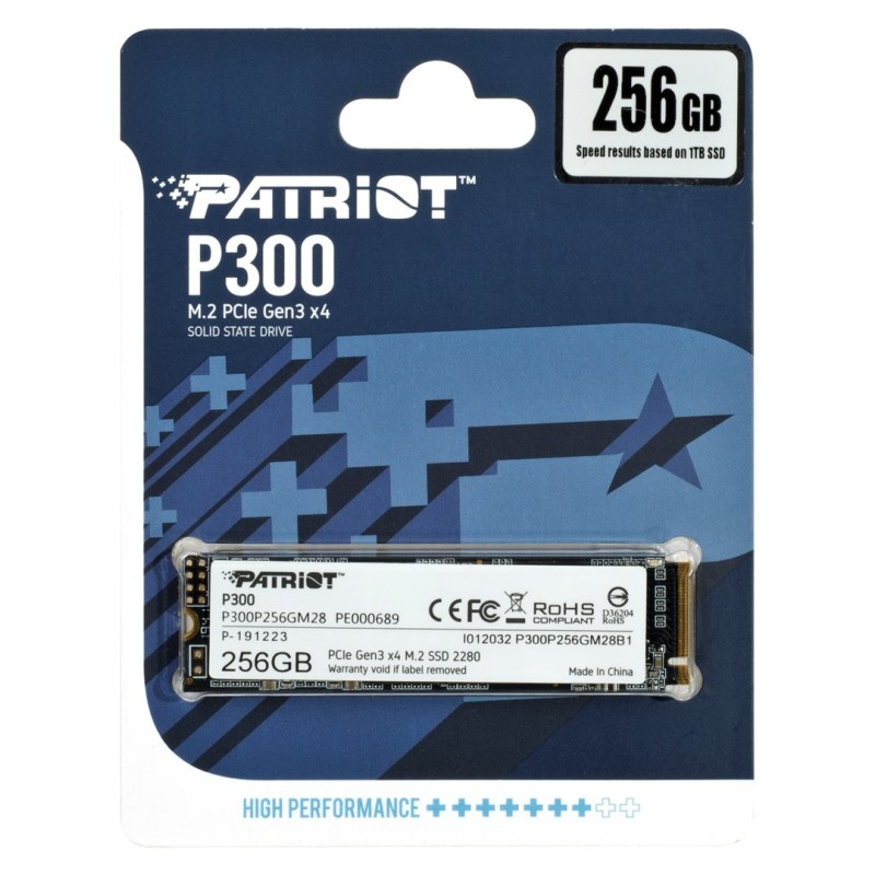 SSD Patriot P300 M.2 PCI-Ex4 NVMe 256GB 1,7GB/s