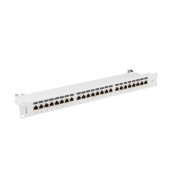 LANBERG PATCH PANEL 24 PORT 1U 19" KAT.7 FTP SZARY PPS7-1024-S