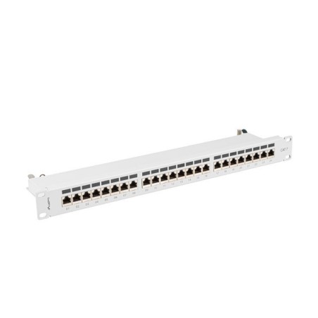 LANBERG PATCH PANEL 24 PORT 1U 19" KAT.7 FTP SZARY PPS7-1024-S