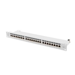 LANBERG PATCH PANEL 24 PORT 1U 19" KAT.7 FTP SZARY PPS7-1024-S