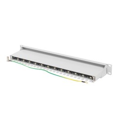 LANBERG PATCH PANEL 24 PORT 1U 19" KAT.7 FTP SZARY PPS7-1024-S
