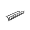 LANBERG PATCH PANEL PUSTY 12 PORT 1U 10" Z ORGANIZEREM DO MODUŁÓW KEYSTONE CZARNY PPKS-9112-B