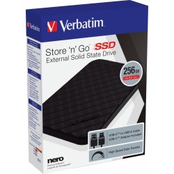 VERBATIM DYSK ZEWNĘTRZNY SSD 2.5" STORE N GO 256GB USB-C 3.2 53249