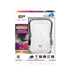 Dysk zewnętrzny HDD Silicon Power Armor A30 (1TB 2.5" USB 3.2 5400 obr/min White SP010TBPHDA30S3W)