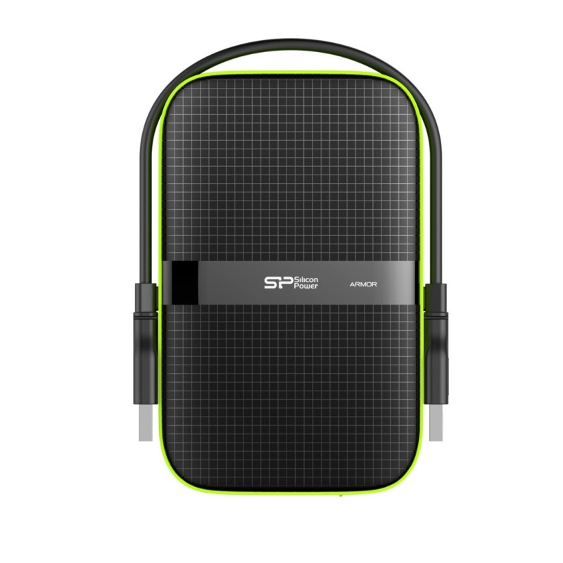 Dysk zewnętrzny HDD Silicon Power Armor A60 (4TB 2.5" USB 3.2 5400 obr/min Green-Black SP040TBPHDA60S3K)