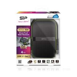 Dysk zewnętrzny HDD Silicon Power Armor A60 (4TB 2.5" USB 3.2 5400 obr/min Green-Black SP040TBPHDA60S3K)