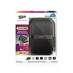 Dysk zewnętrzny HDD Silicon Power Armor A60 (4TB 2.5" USB 3.2 5400 obr/min Green-Black SP040TBPHDA60S3K)