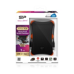 Dysk zewnętrzny HDD Silicon Power Armor A30 (1TB 2.5" USB 3.2 5400 obr/min Orange-Black SP010TBPHDA30S3K)