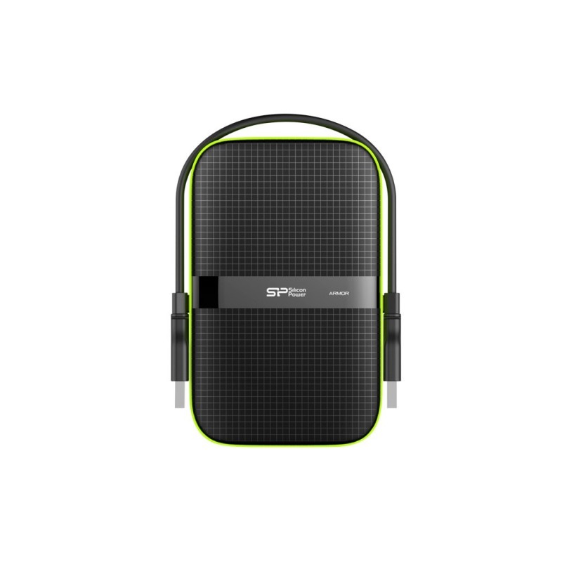 Dysk zewnętrzny HDD Silicon Power Armor A60 (5TB 2.5" USB 3.2 5400 obr/min Green-Black SP050TBPHDA60S3K)