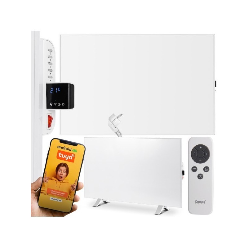 Promiennik podczerwieni Cronos Synthelith Pro CRP-500TWP 500W biały z WiFi i pilotem Promiennik podczerwieni Cronos Synthelith Pro CRP-500TWP 500W biały z WiFi i pilotem