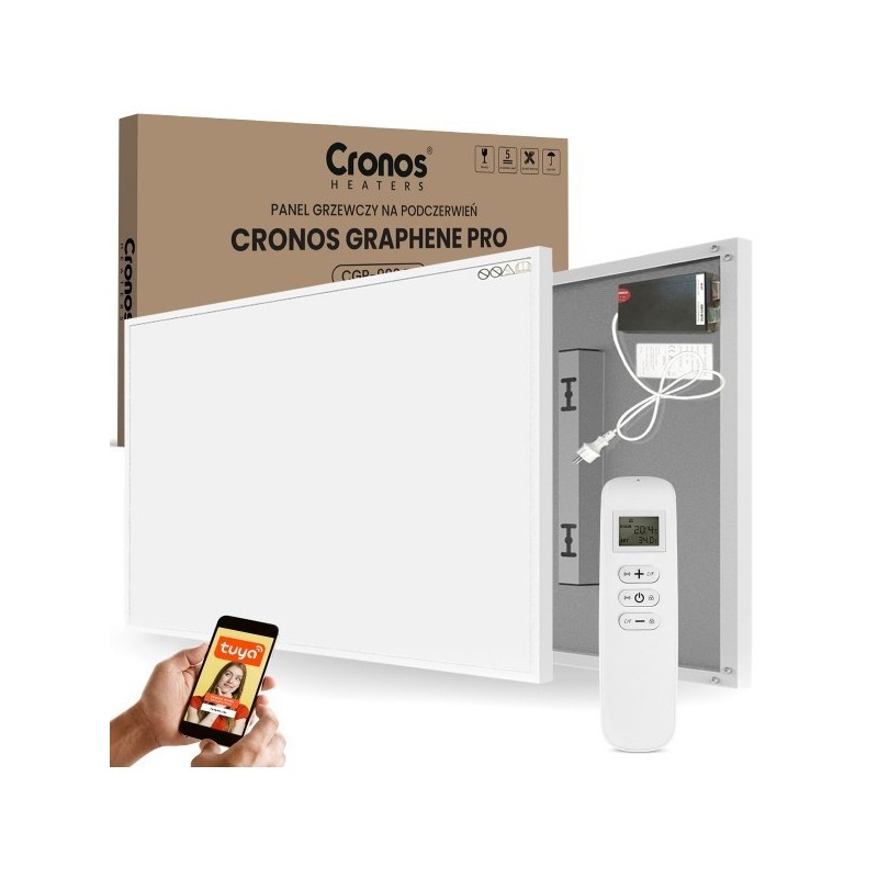 Promiennik podczerwieni Cronos Grafen Pro CGP-700TWP 700W z WiFi i pilotem Promiennik podczerwieni Cronos Grafen Pro CGP-700TWP 700W z WiFi i pilotem