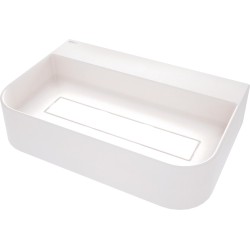 Umywalka granitowa nablatowa z miejscem na baterię - z maskownicą