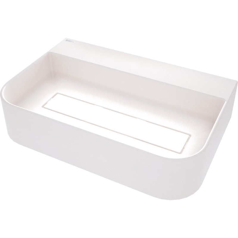 Umywalka granitowa nablatowa z miejscem na baterię - z maskownicą