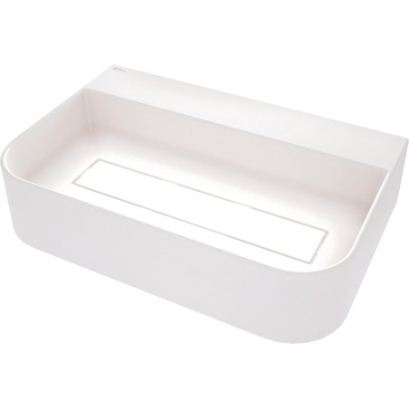 Umywalka granitowa nablatowa z miejscem na baterię - z maskownicą