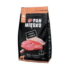 PAN MIĘSKO Cielęcina z indykiem (dorosły) chrupki XL - Karma sucha dla psa - 9kg