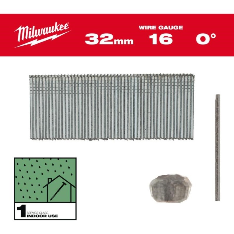 MILWAUKEE SZTYFTY 16G/25mm/0° DO M18 FN16GS /5000szt.