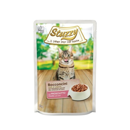 STUZZY Chunks z szynką adult cat 85g