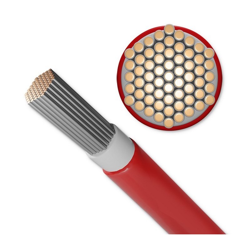 QOLTEC KABEL SOLARNY FOTOWOLTAICZNY | 4MM2 | 100M | CZERWONY