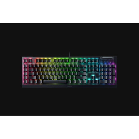Mechaniczna klawiatura do gier Razer BlackWidow V4 X, żółty przełącznik, układ amerykański, przewodowy, czarny Razer
