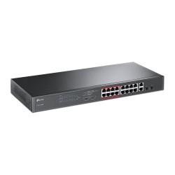 Switch PoE TP-LINK TL-SL1218MP (16x 10/100Mbps, 2x 10/100/1000Mbps) , Przełącznik niezarządzalny PoE, 16 portów 10/100 Mb/s, 2