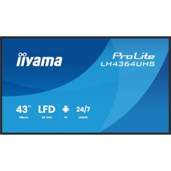 Płaski ekran iiyama LH4364UHS-B1AG 43 cale LCD UHD - 109,2 cm