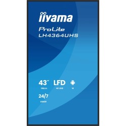 Płaski ekran iiyama LH4364UHS-B1AG 43 cale LCD UHD - 109,2 cm