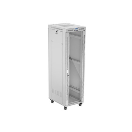 LANBERG SZAFA STOJĄCA RACK 19" 42U 600X800 SZARA DRZWI SZKLANE LCD V2 (FLAT PACK)