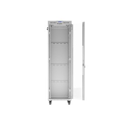 LANBERG SZAFA STOJĄCA RACK 19" 42U 600X800 SZARA DRZWI SZKLANE LCD V2 (FLAT PACK)