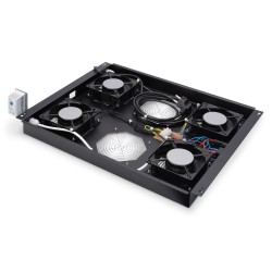 Digitus Panel wentylacyjny 19'' dla szaf serwerowych serii Unique, 4 x wentylator, termostat, czarny